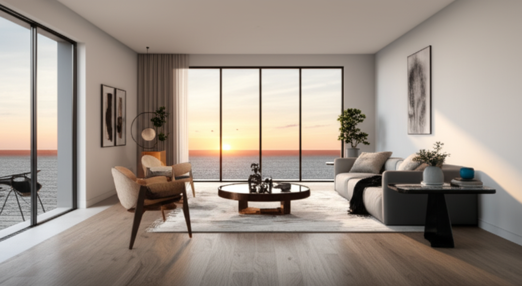 High-End Penthouse Apartment Building With Luxurious Amenities And Services photo